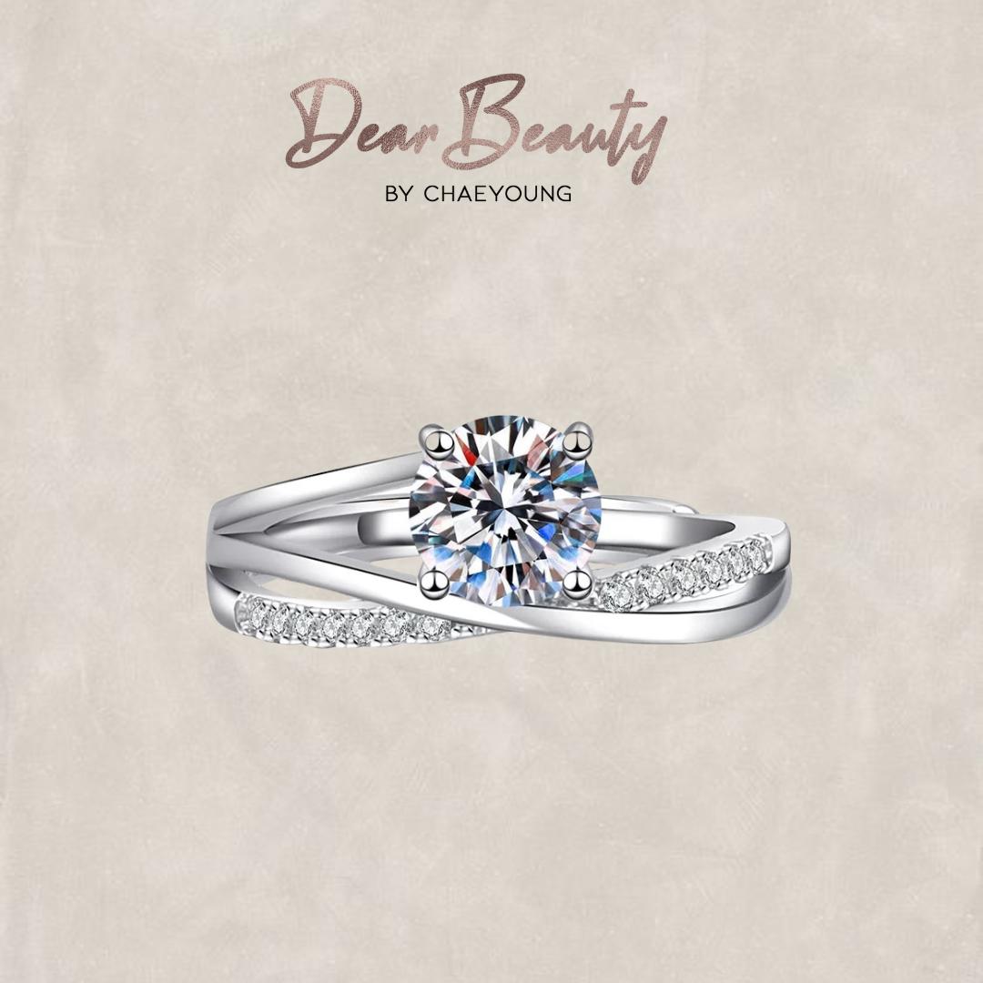Myra Crisscross Solitaire Ring