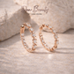 Galaxy Spacer Hoop Earrings - Rose Gold