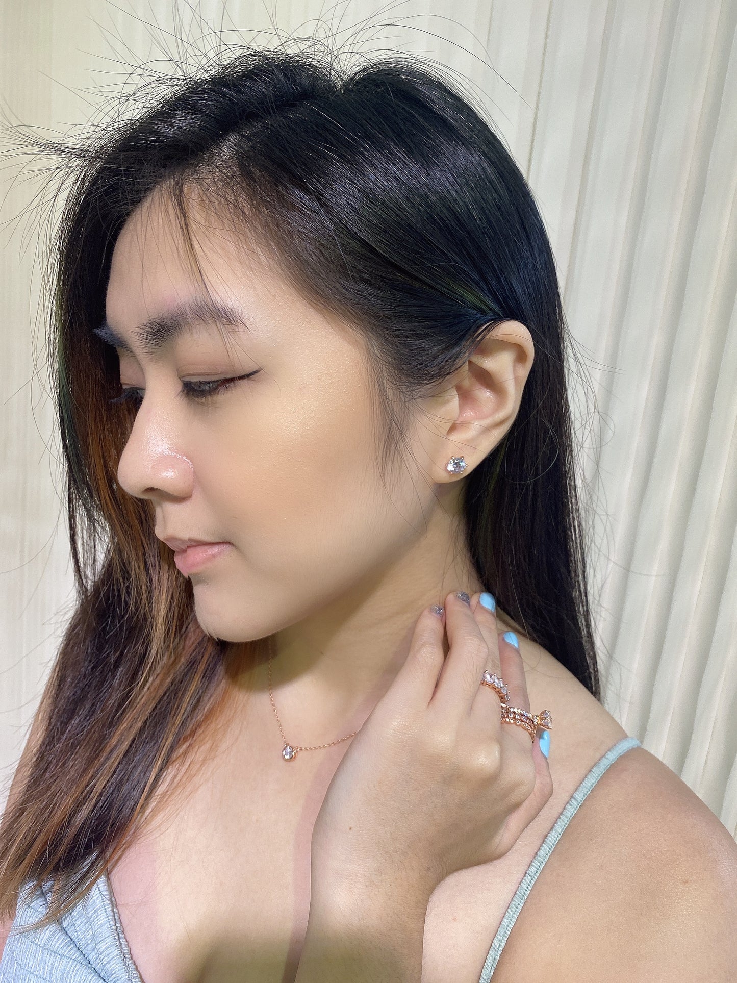 Rose Gold Martini Studs