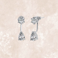 Shelia 2-Way Earrings 0.8 Carat Solitaire & 1.25 Carat Teardrop