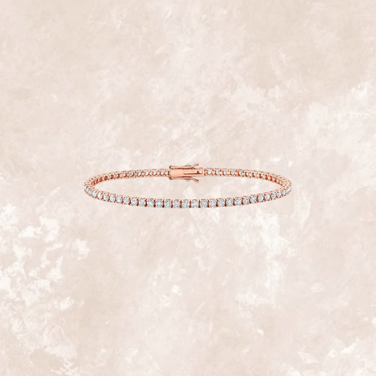 Ally 3 Pointer Mini Tennis Bracelet Rose Gold