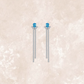 Ellen 1 Carat Blue Teardrop Dangling Earring