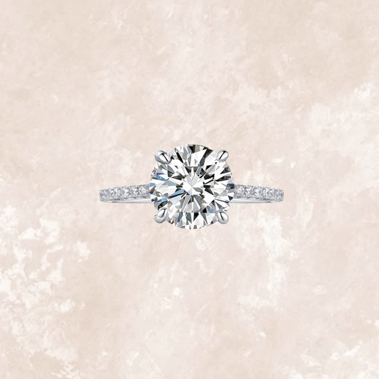 Camille 2 Carat Solitaire Hidden Halo Ring