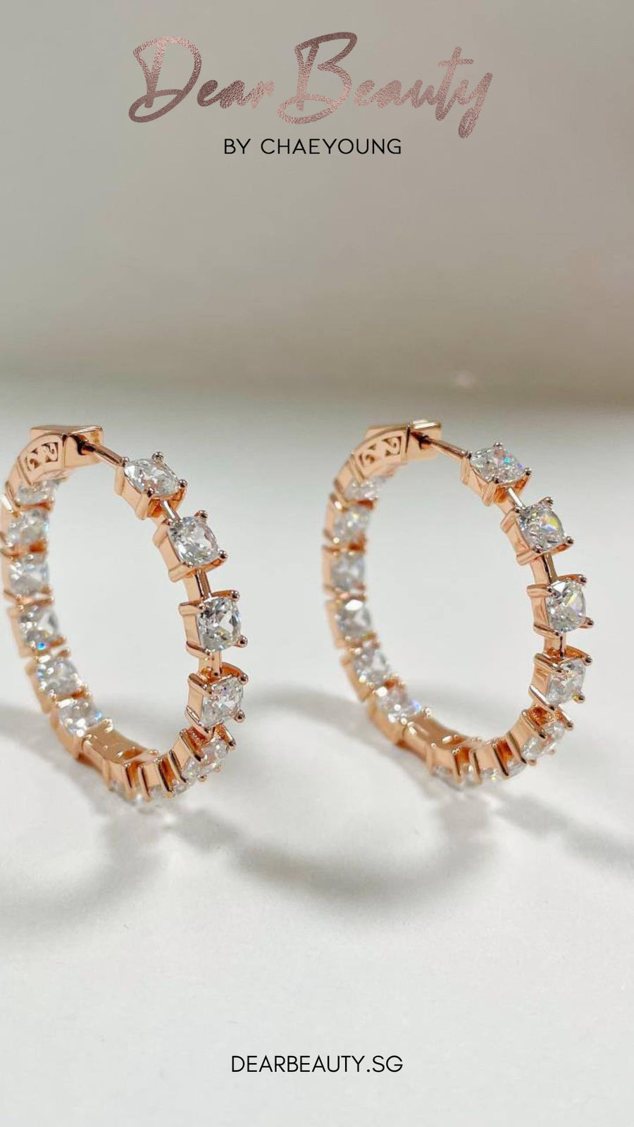 Galaxy Spacer Hoop Earrings - Rose Gold