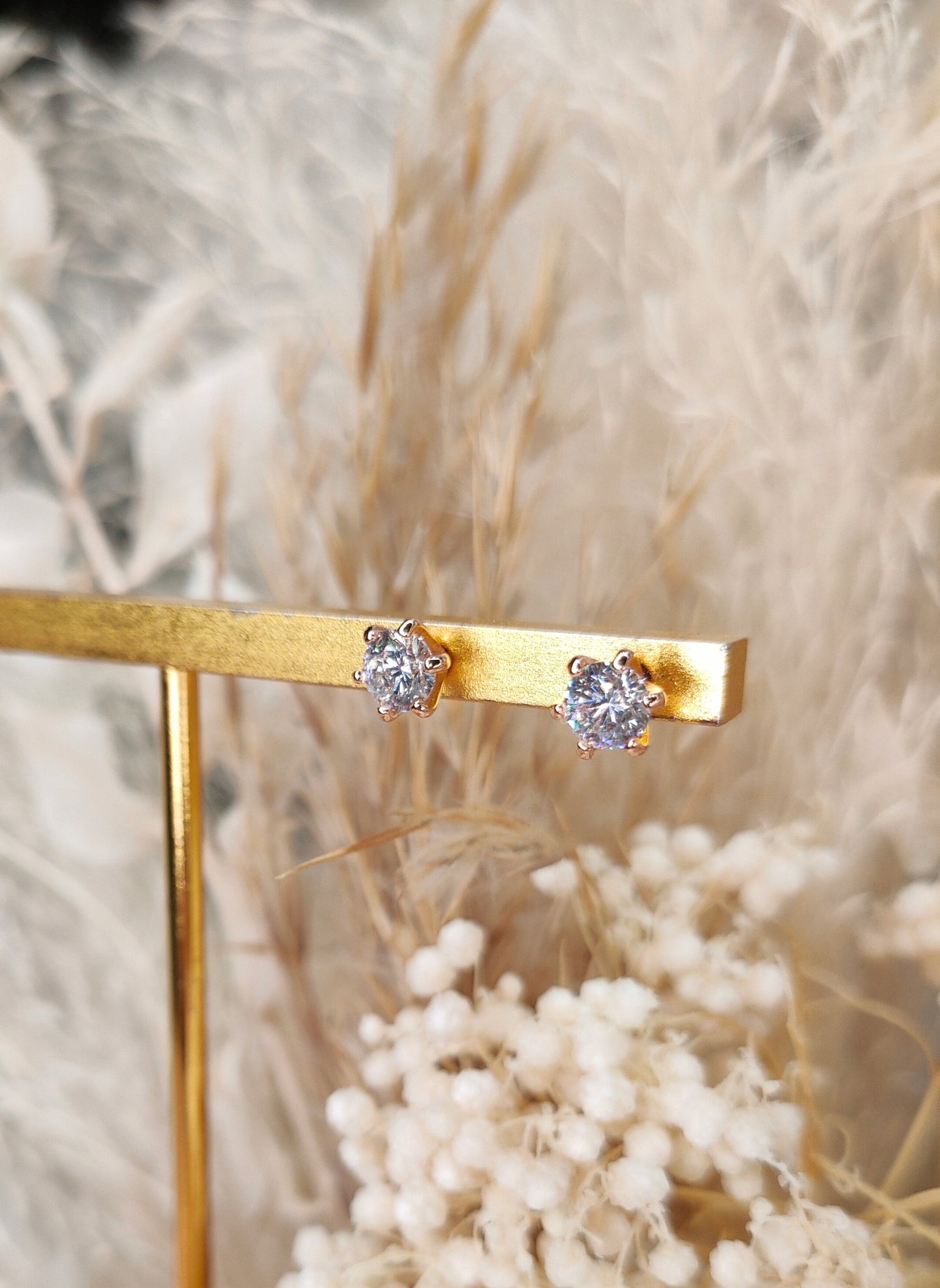 Rose Gold Martini Studs