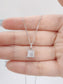 Angel 2 Carat Ice Crushed Princess Cut Necklace