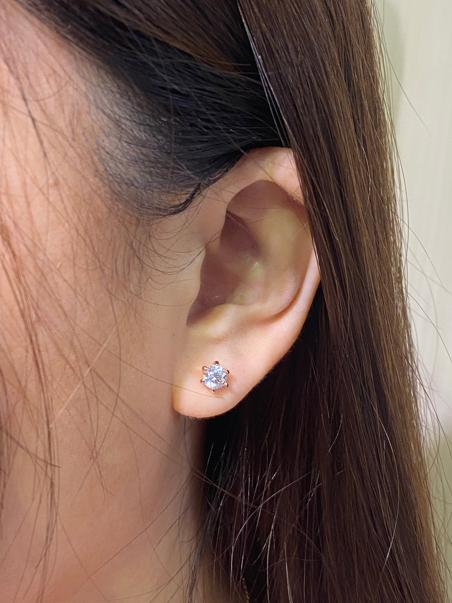 Rose Gold 0.5 Carat Martini Studs