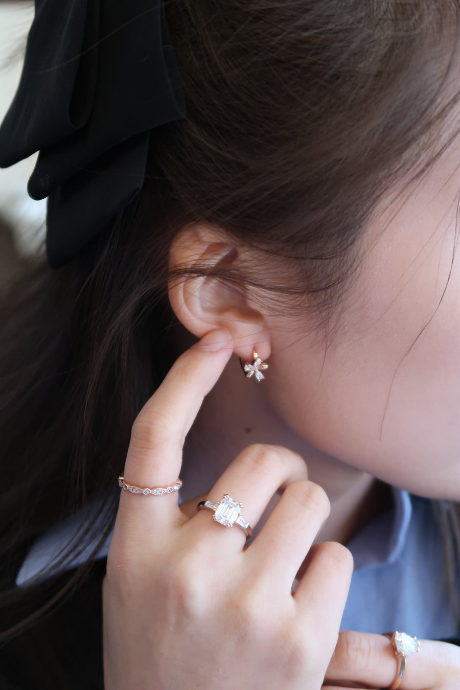 Santini Rose Gold Ear Huggies