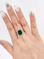 Kerry 4 Carat Emerald Halo Ring