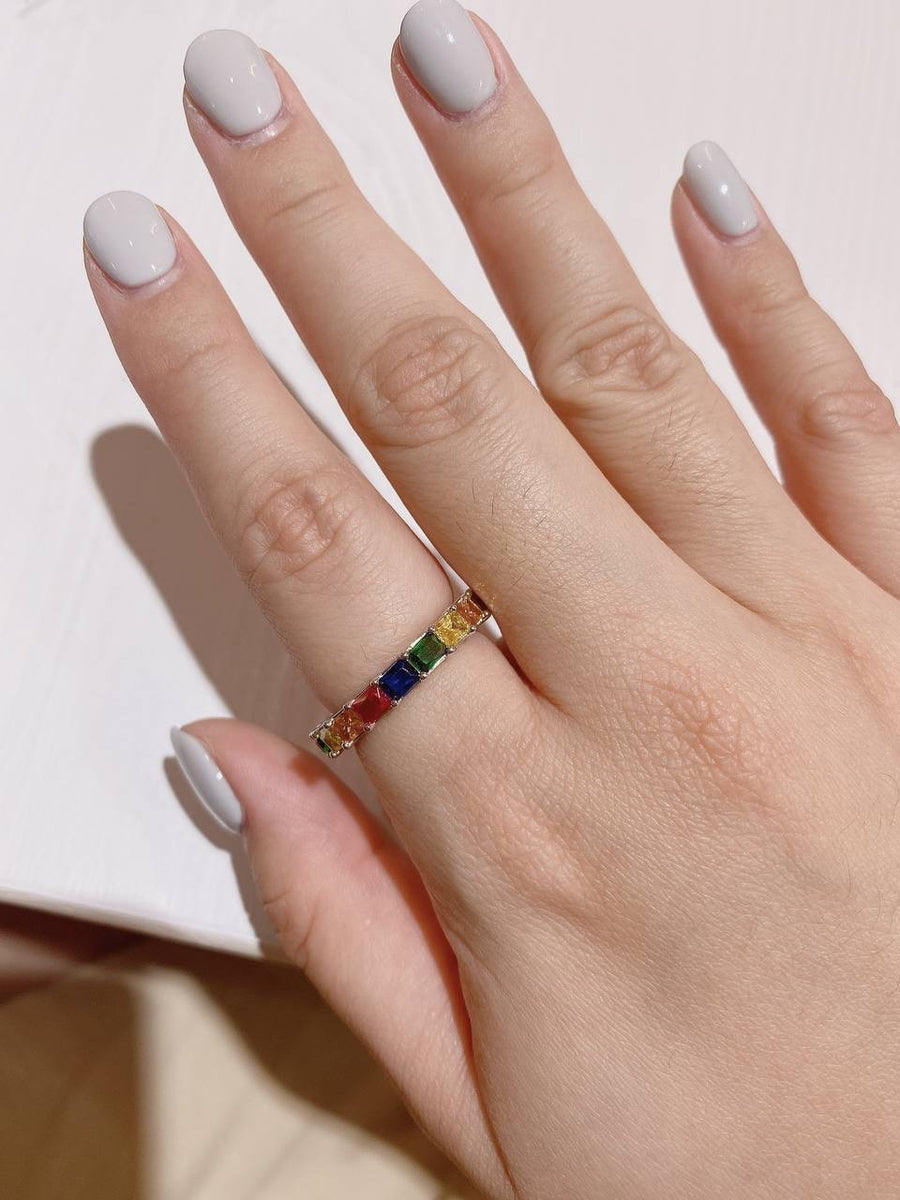 Rainbow 2025 wedding rings