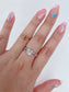 Elizabeth 2 Carat Double Banded Heart in Classic White