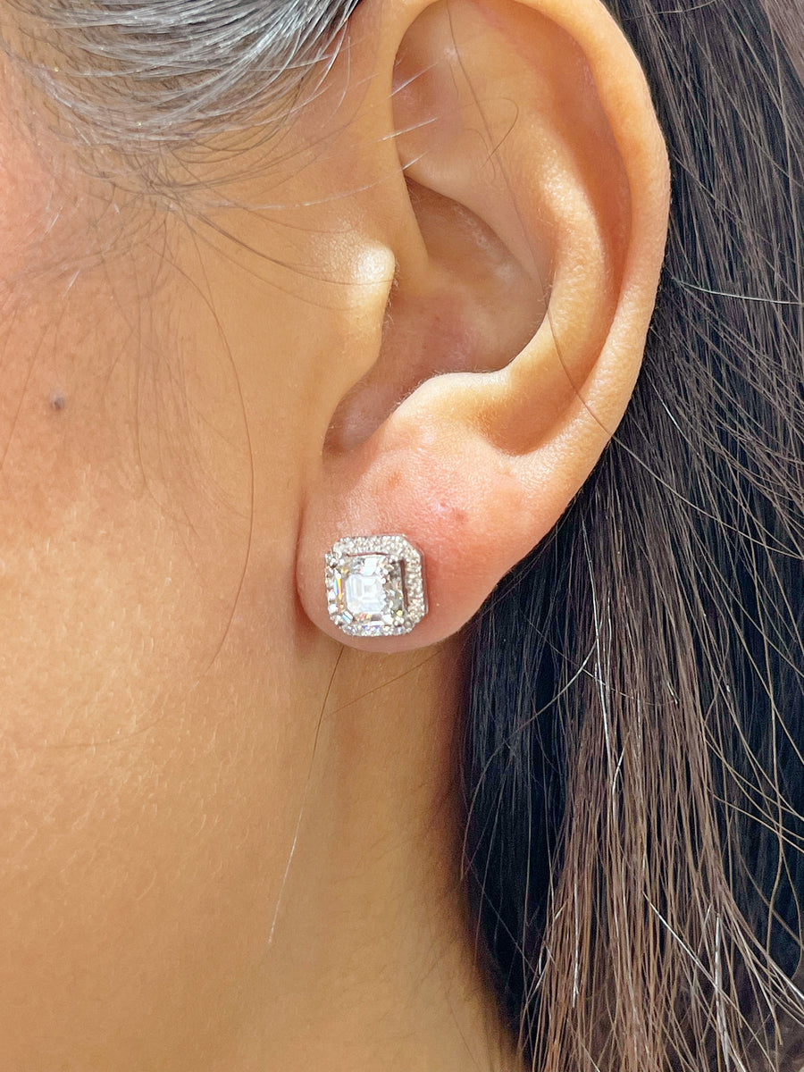 Asscher Cushion Earring