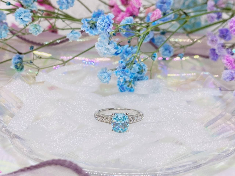 Muriel 1 Carat Ring in Aquamarine Blue