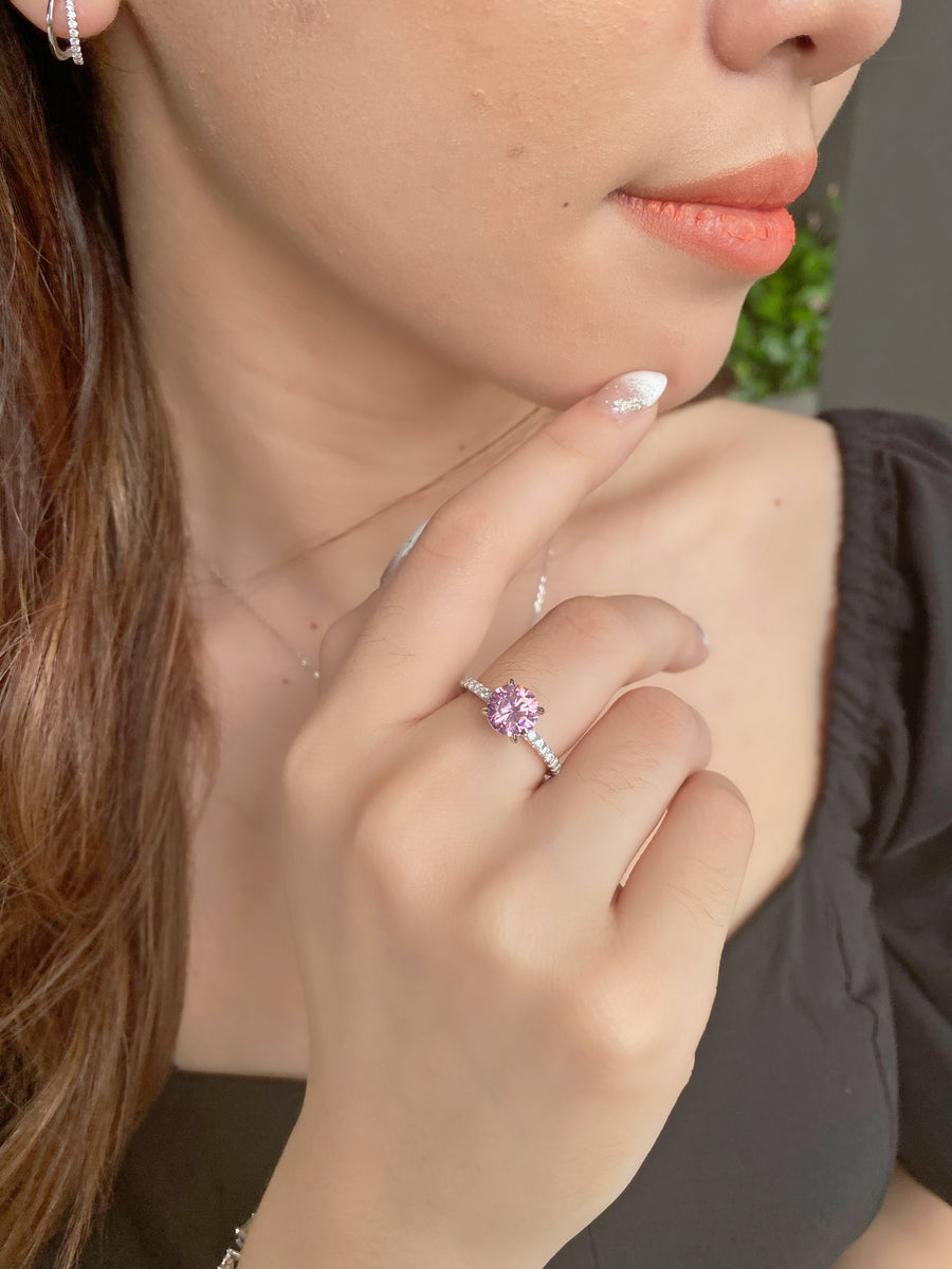 Camille 2 Carat Solitaire Hidden Halo Ring