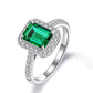 Kerry 4 Carat Emerald Halo Ring