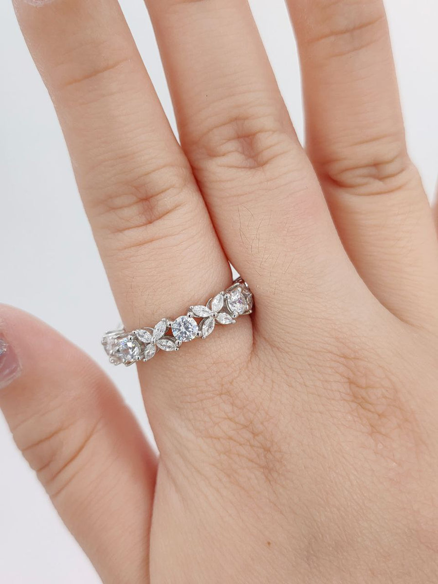 Marquise diamond sale eternity ring