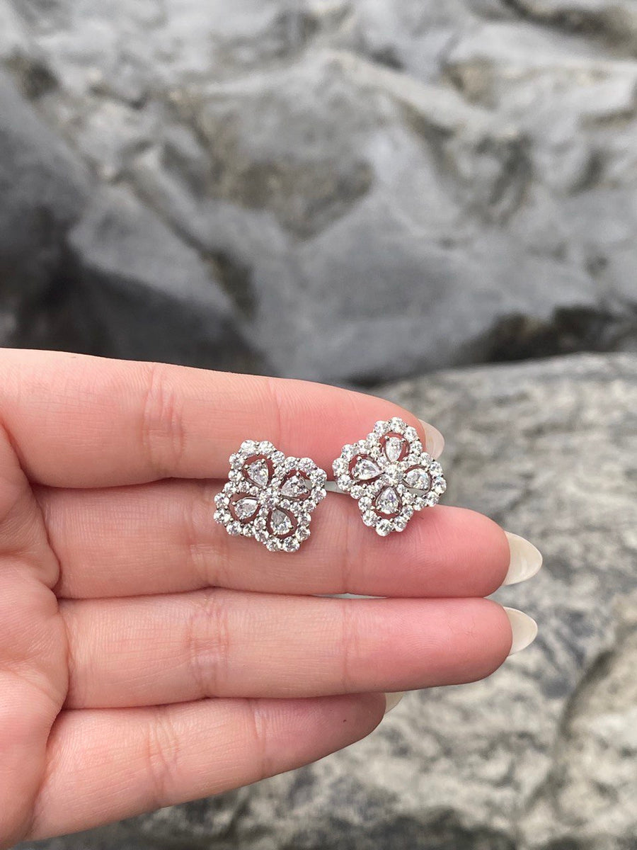 Cleo Diamond Clover Ear Studs